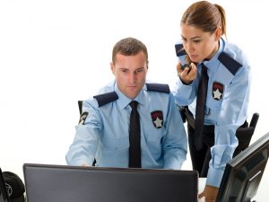 Woman and Man Security Guard